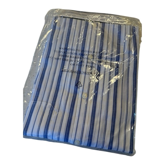 UNTUCKit Pinot Perse Women’s Blue White Striped Button Down Shirt Size 12R NEW - Picture 7 of 10